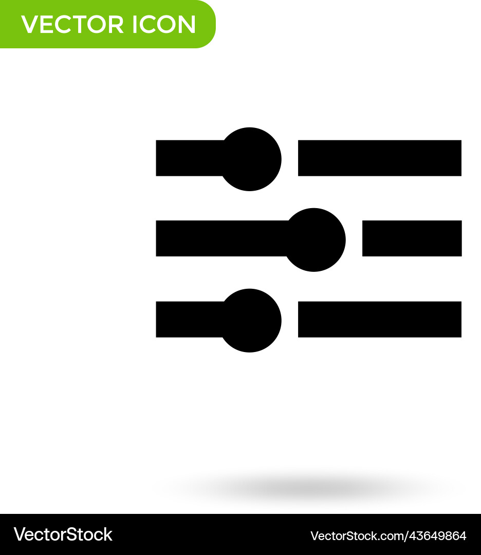 Control panel slide equalizer icon minimal vector image