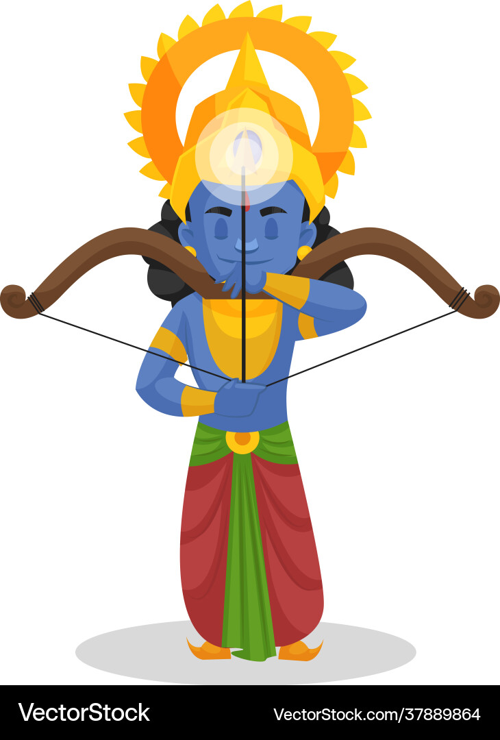Lord rama Cartoon Charakter Lord rama Cartoon Charakter vektorbild