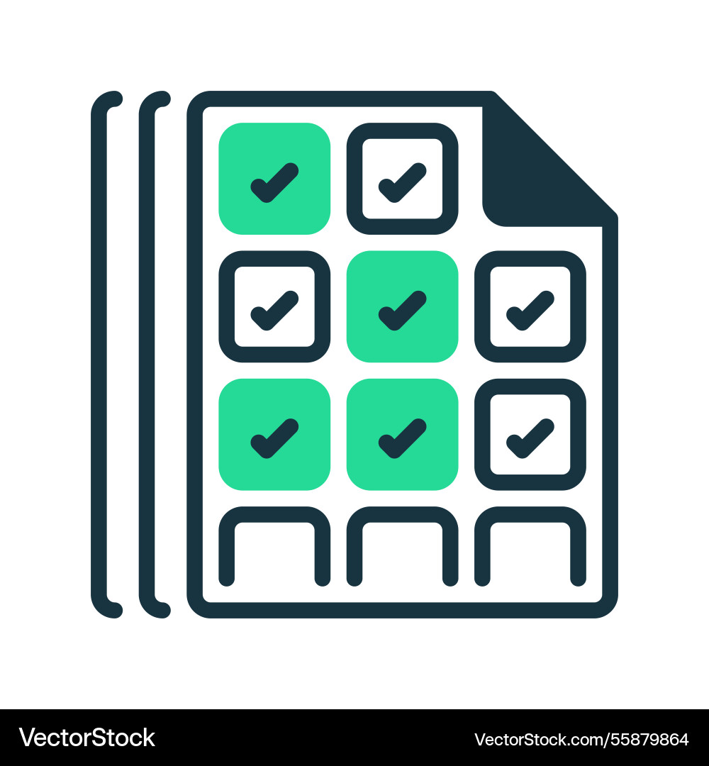 Survey results line icon linear style sign Vector Image
