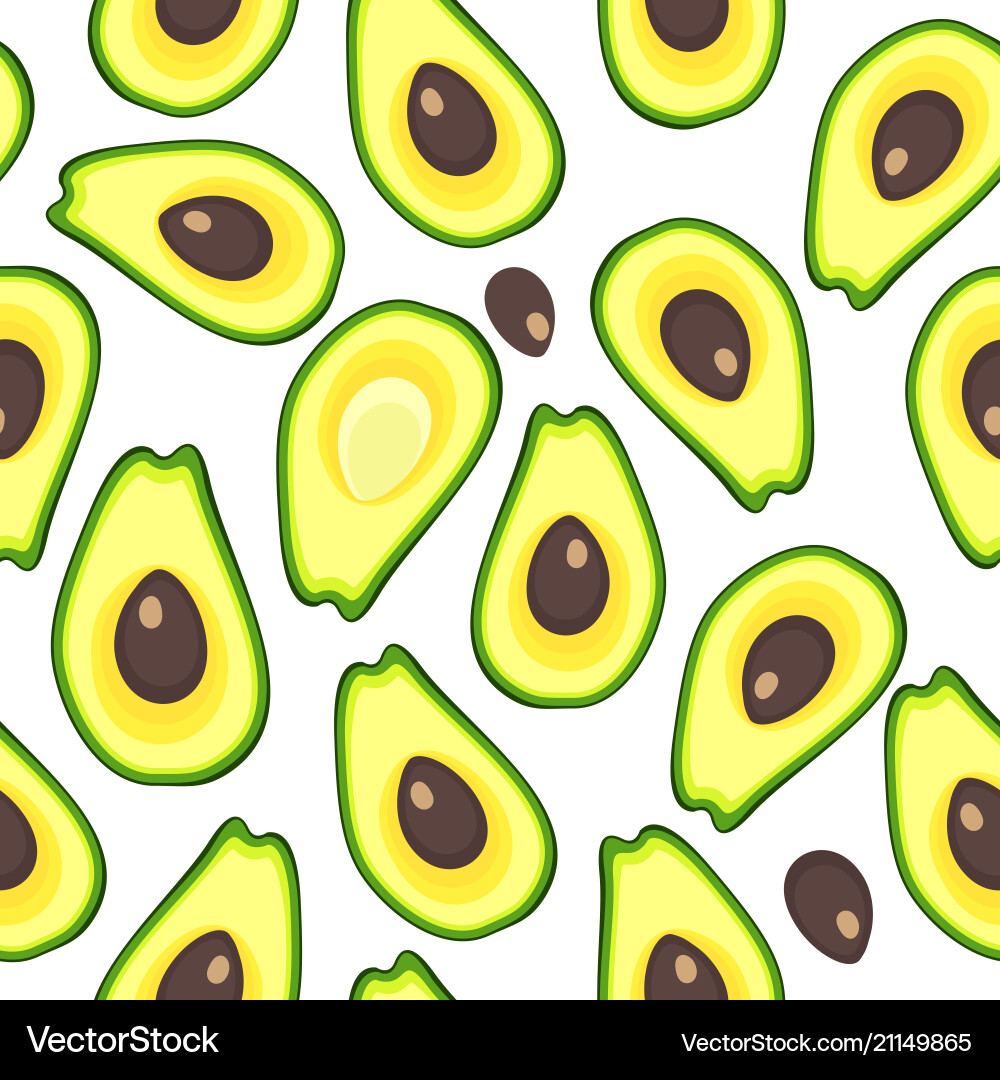 Avocado Slice Pattern vector image
