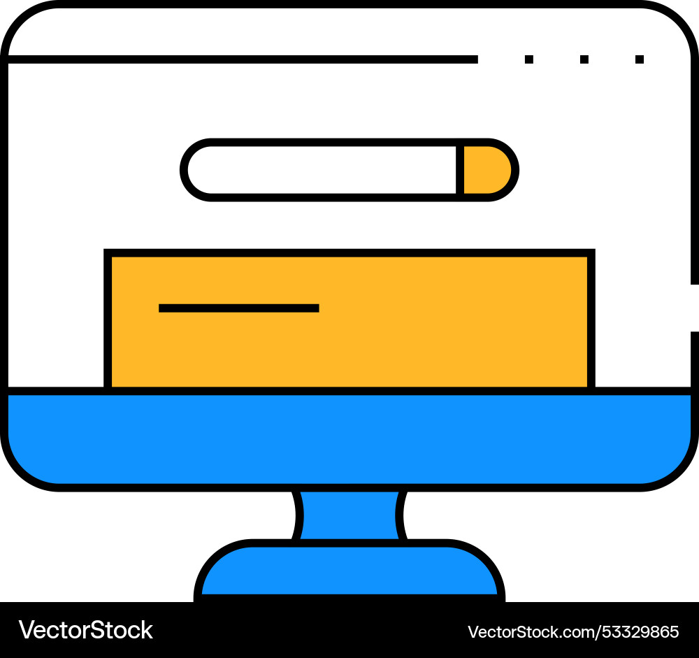 Browser search operating system icon color Vector Image