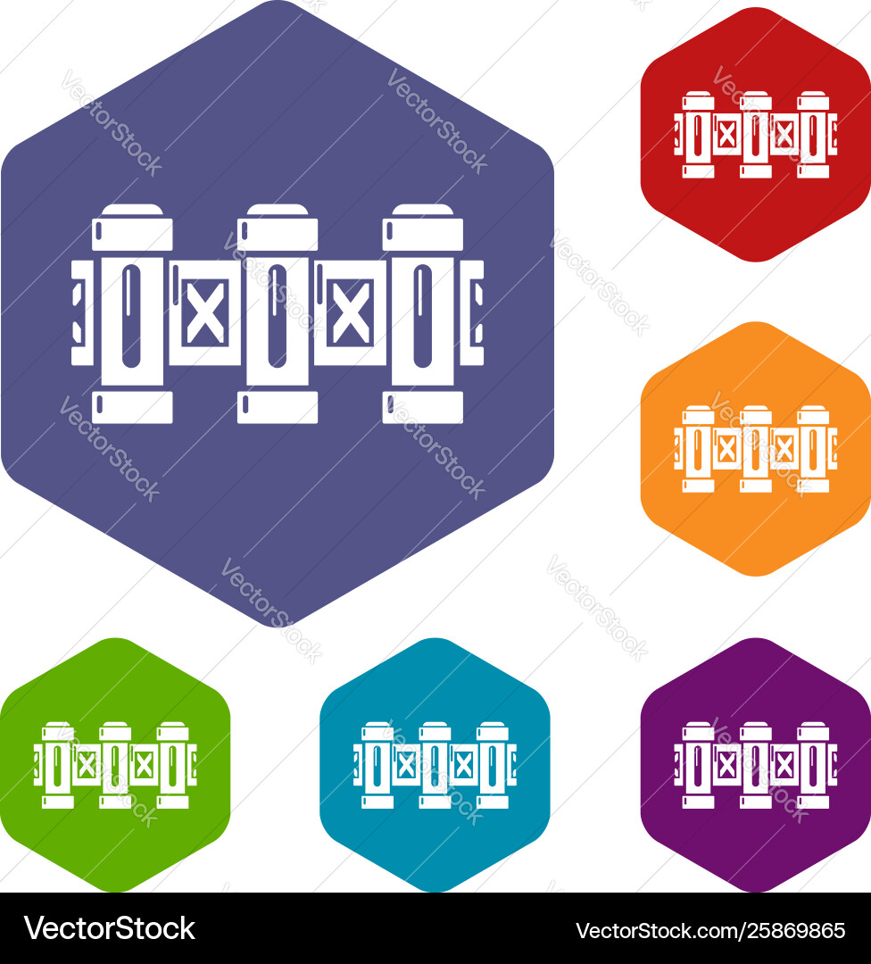 Fence urban icon simple black style Fence urban icon simple black style vector image