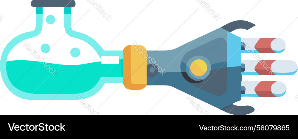 Flask to Rocket Launch Vector Image