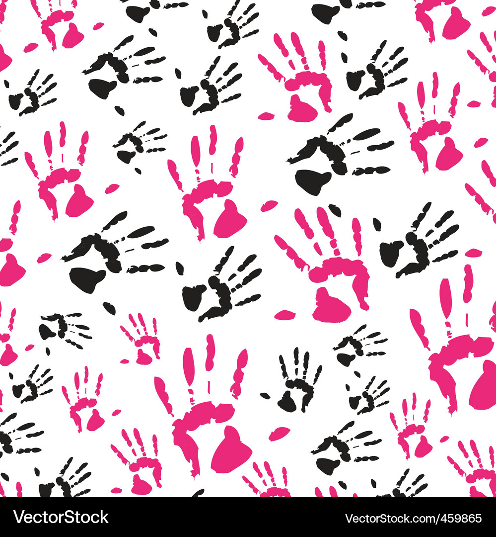 Hand print pattern Vector Image