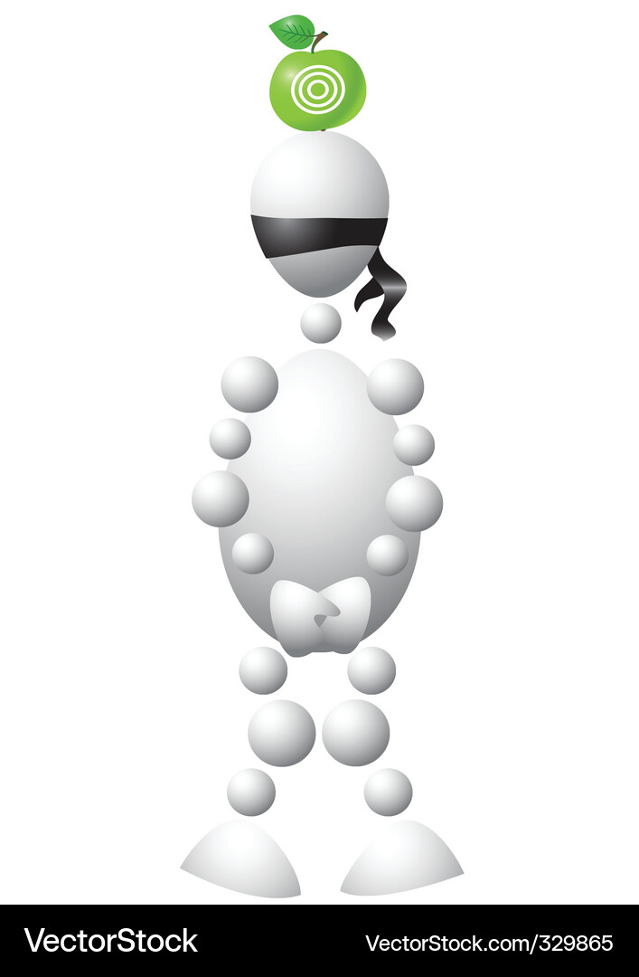 Man with apple target Vector Image