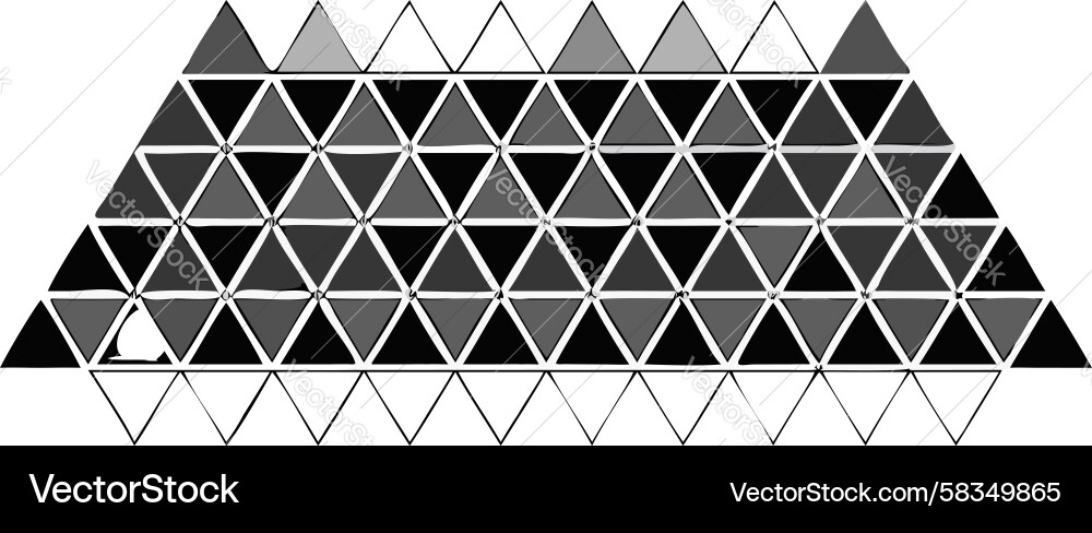 Monochromatic Triangle Grid Pattern Vector Image
