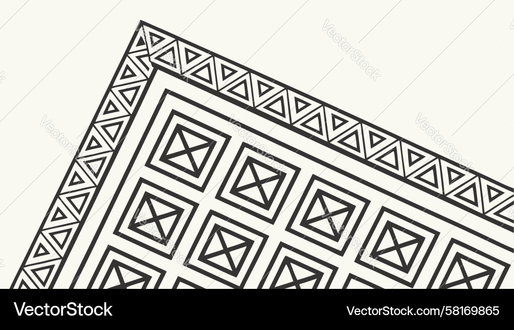 Precise Angular Geometric Border Vector Image