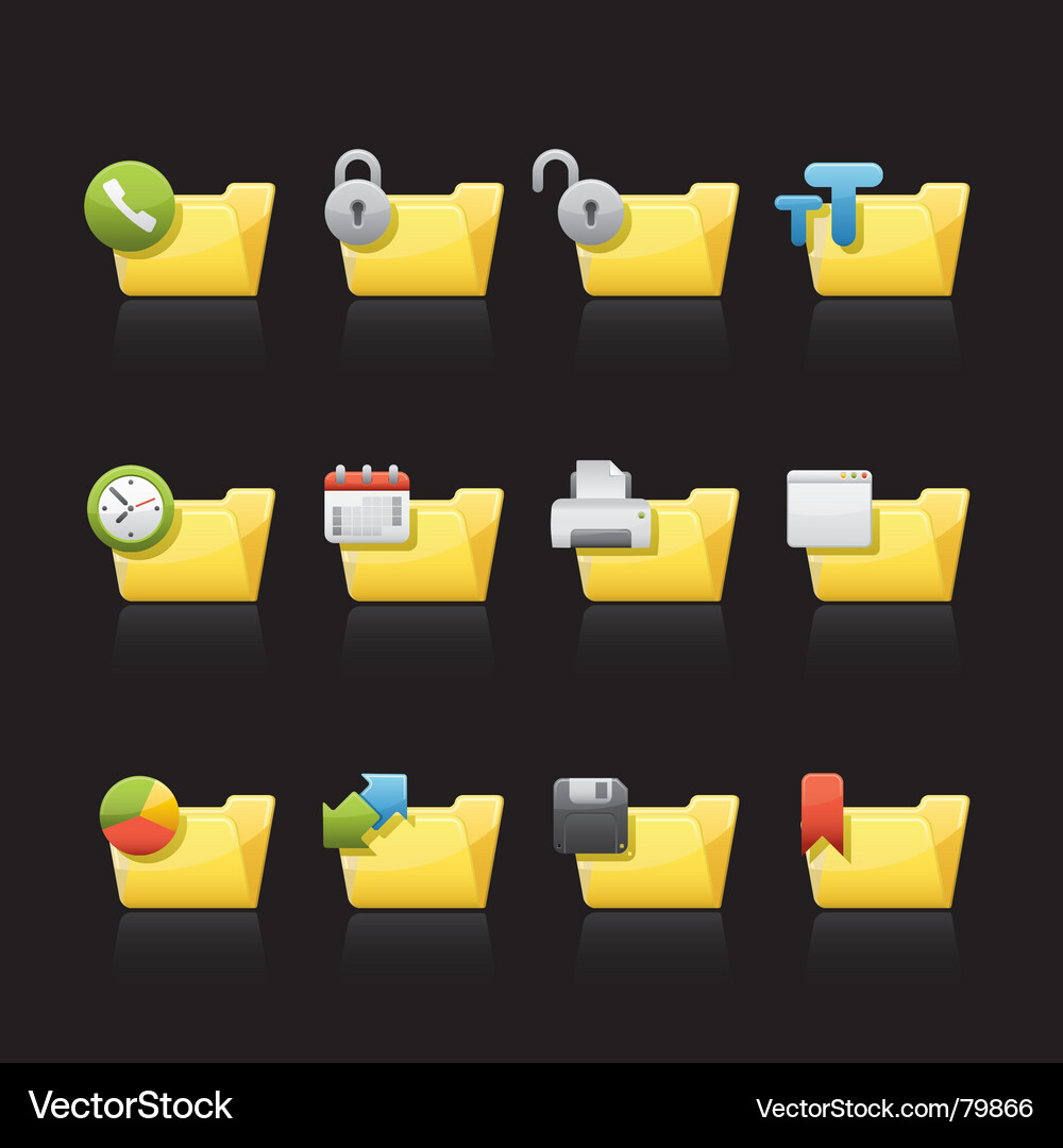 Application folders Vector Image