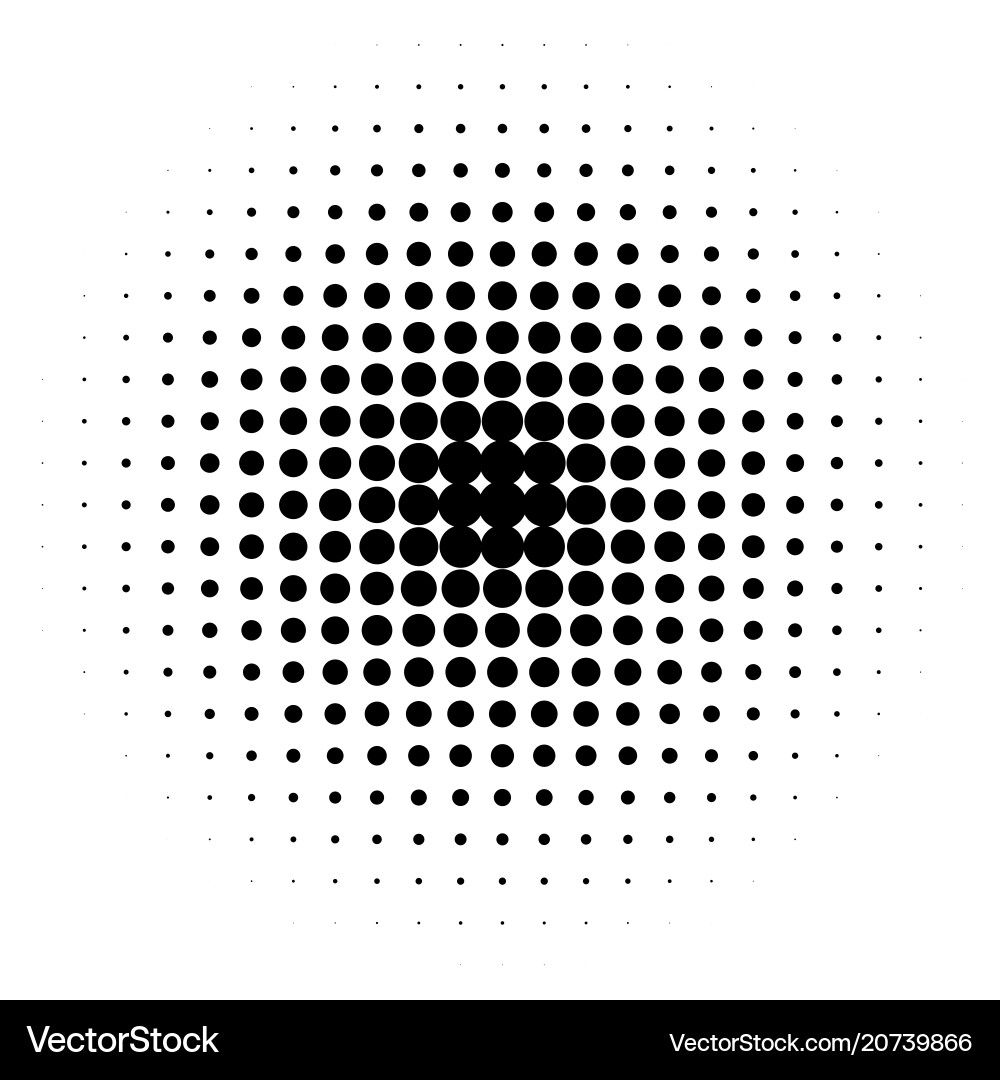 Circle in halftone dot pattern Circle in halftone dot pattern vector image