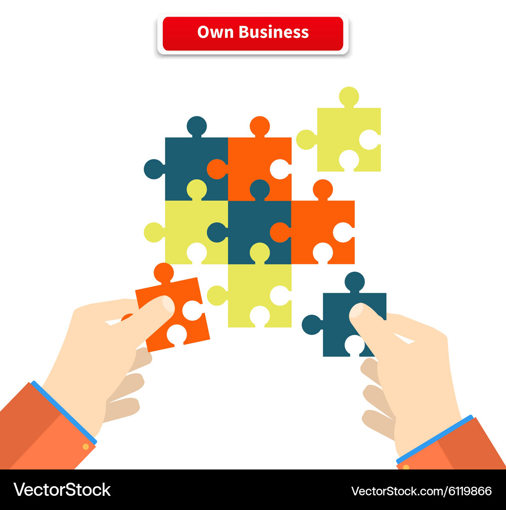 Creating or building own business concept Vector Image