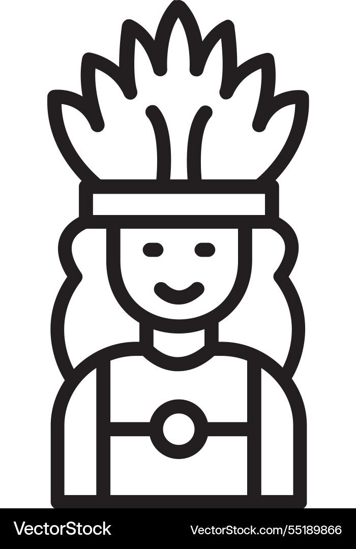 Native line icon design Vector Image