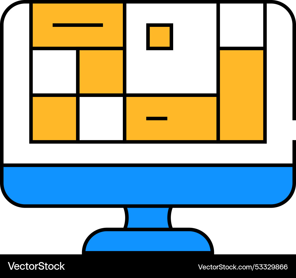 Table of operating system icon color vector image