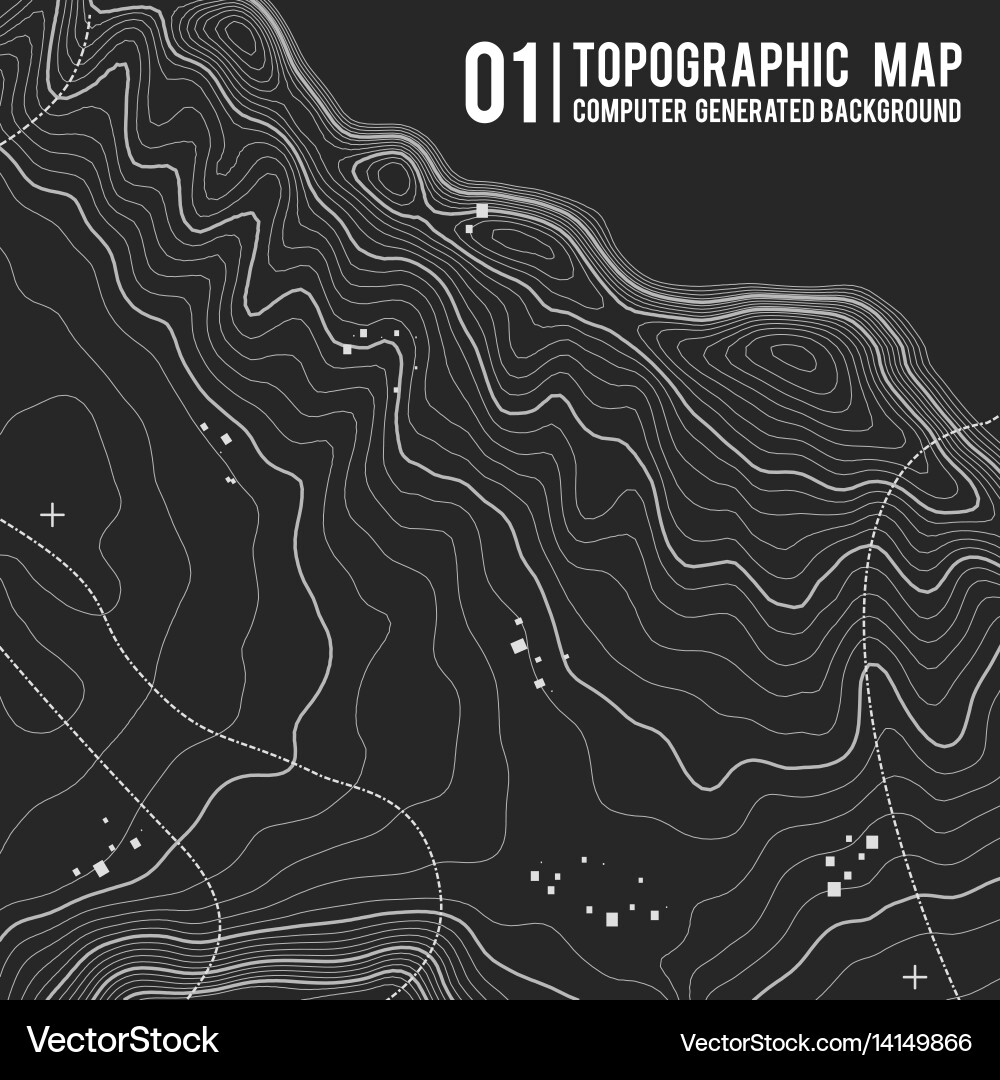 Topographic map background with space for copy vector image