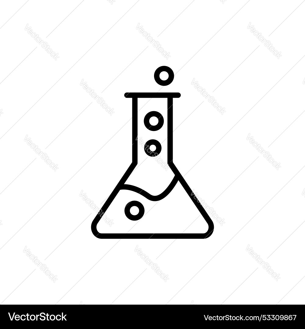Flask icon isolated on white background Flask icon isolated on white background vector image