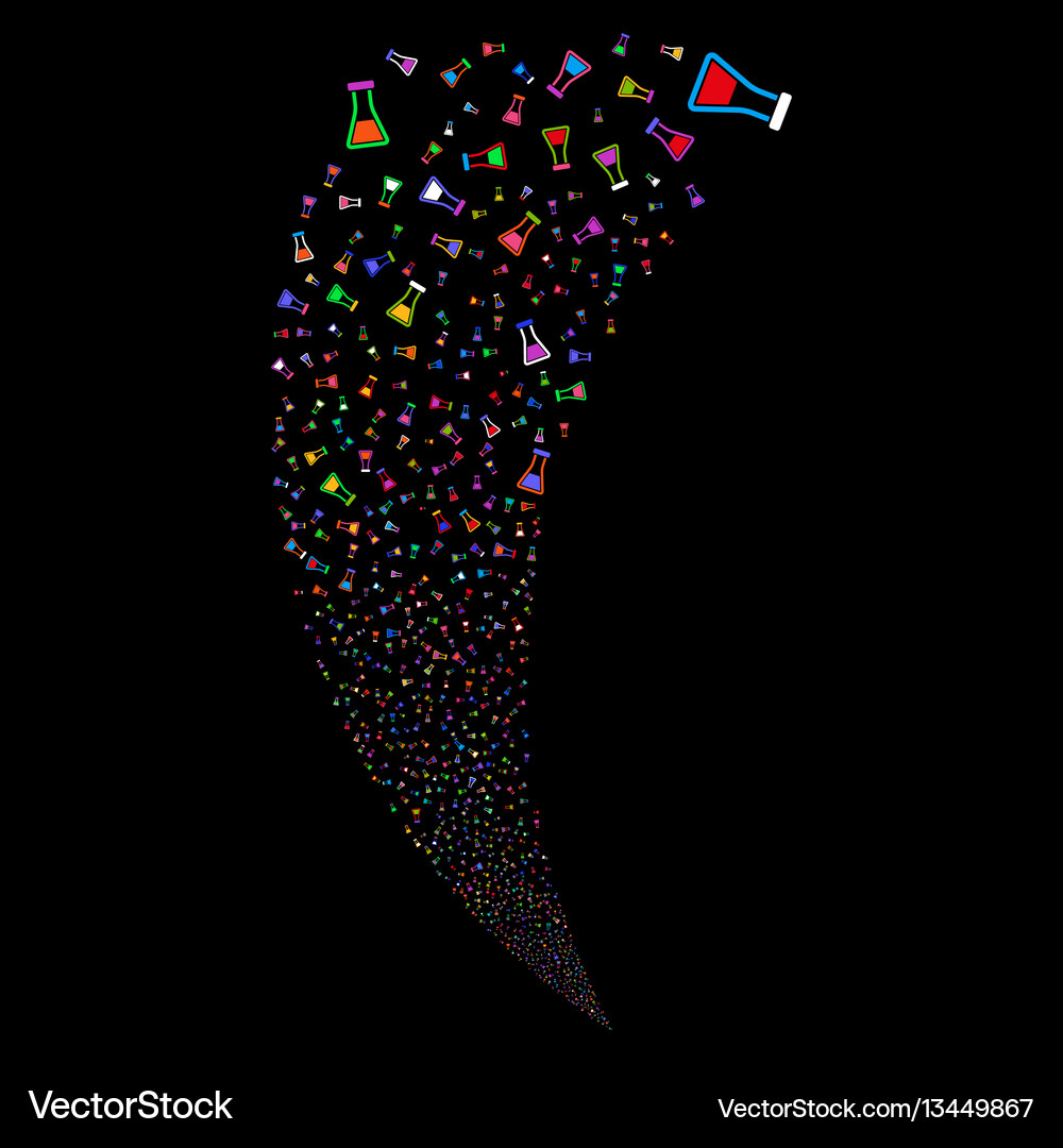 Flask random stream Flask random stream Vector Image