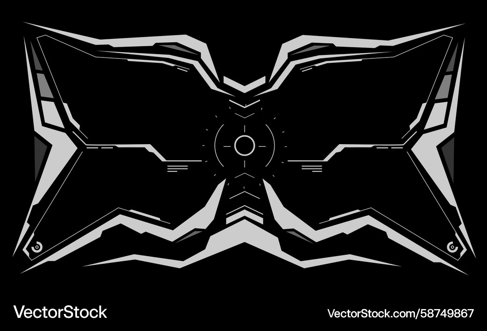 Sci-Fi HUD Interface Screen Vector Image