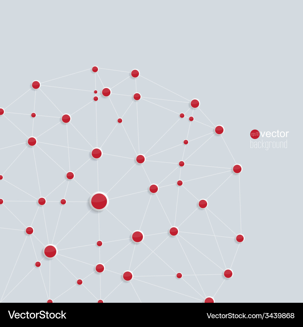 Background with plastic buttons red dots vector image