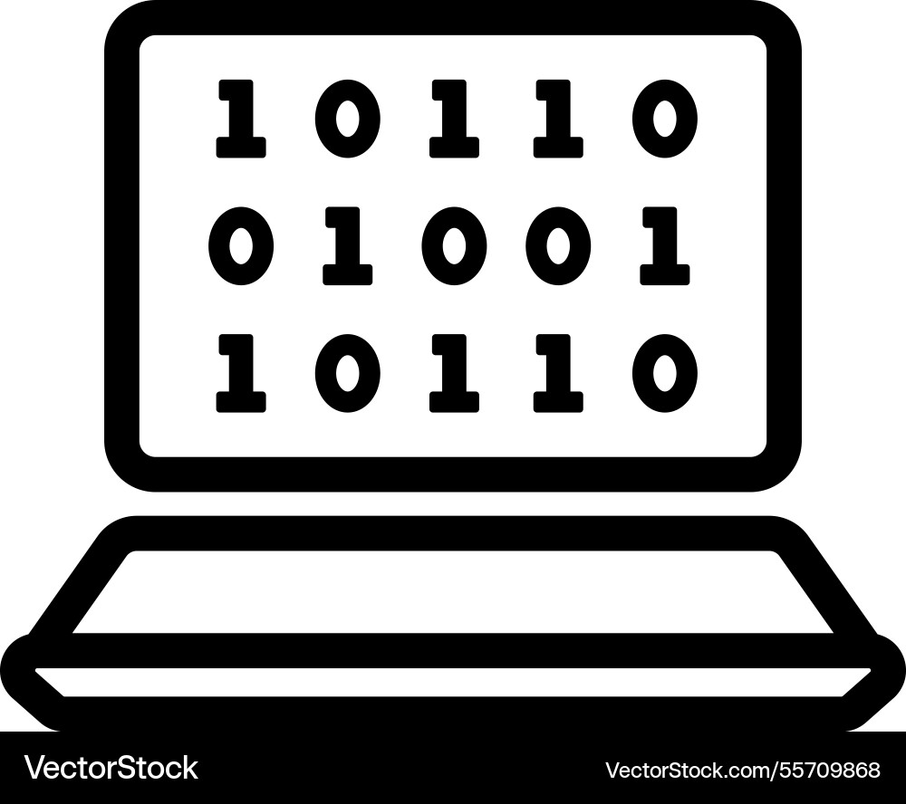 Binary code icon vector image