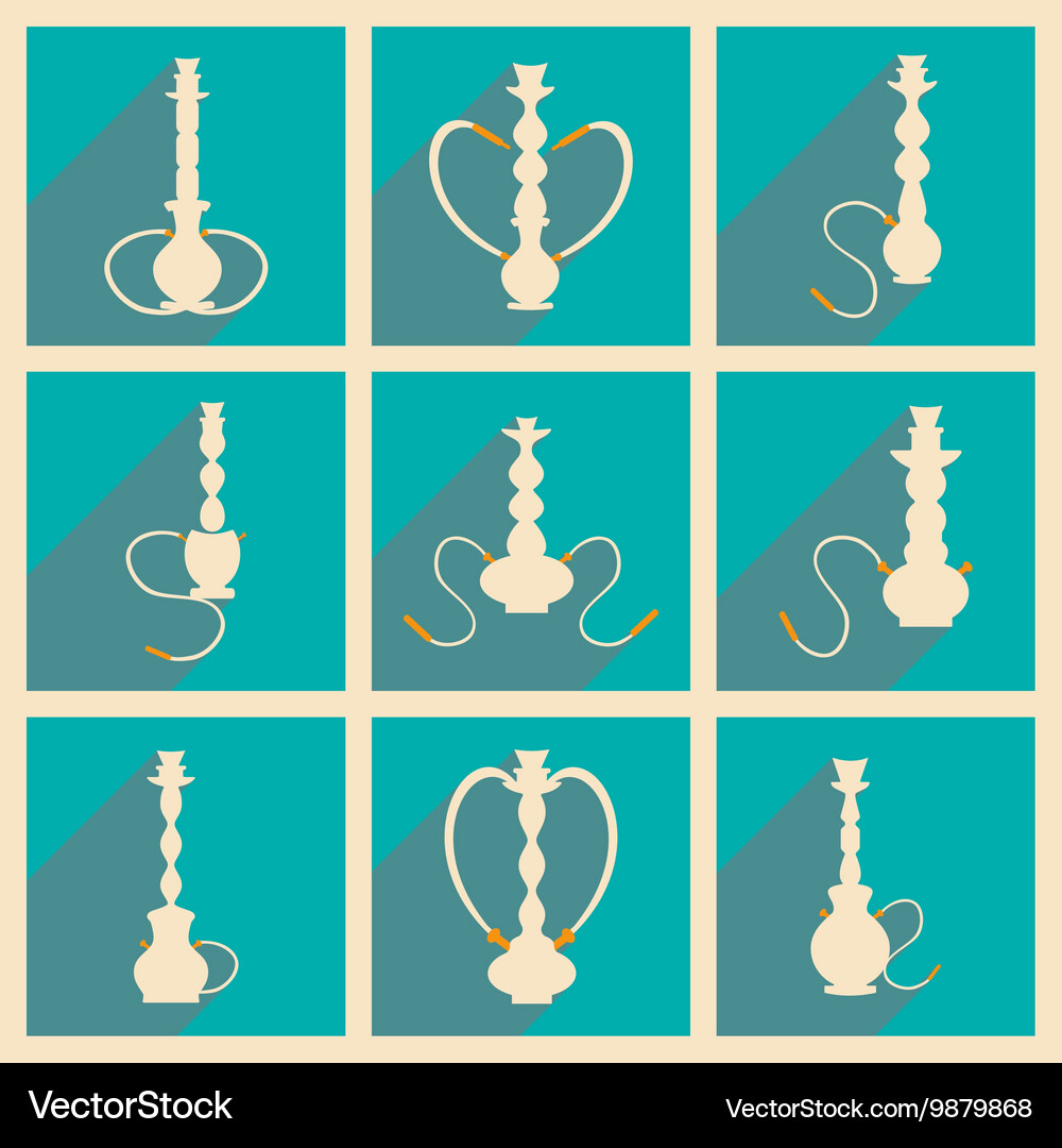 Flat with shadow concept and mobile application Vector Image