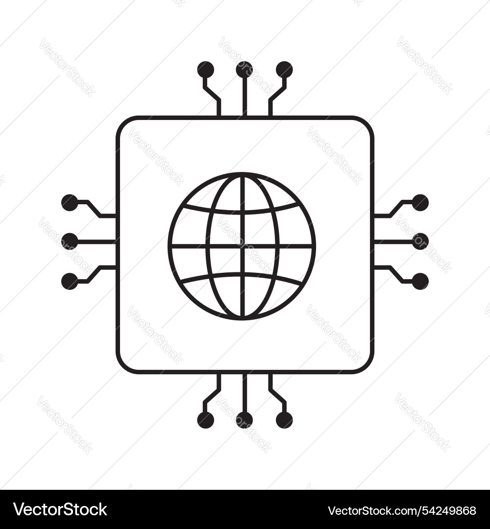 Global ai-driven connectivity network solutions vector image