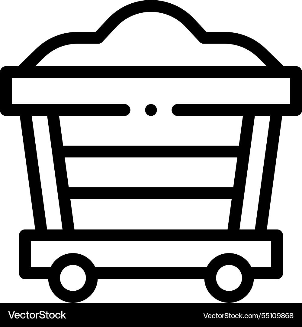 Mine icon thin linear style design isolated Vector Image