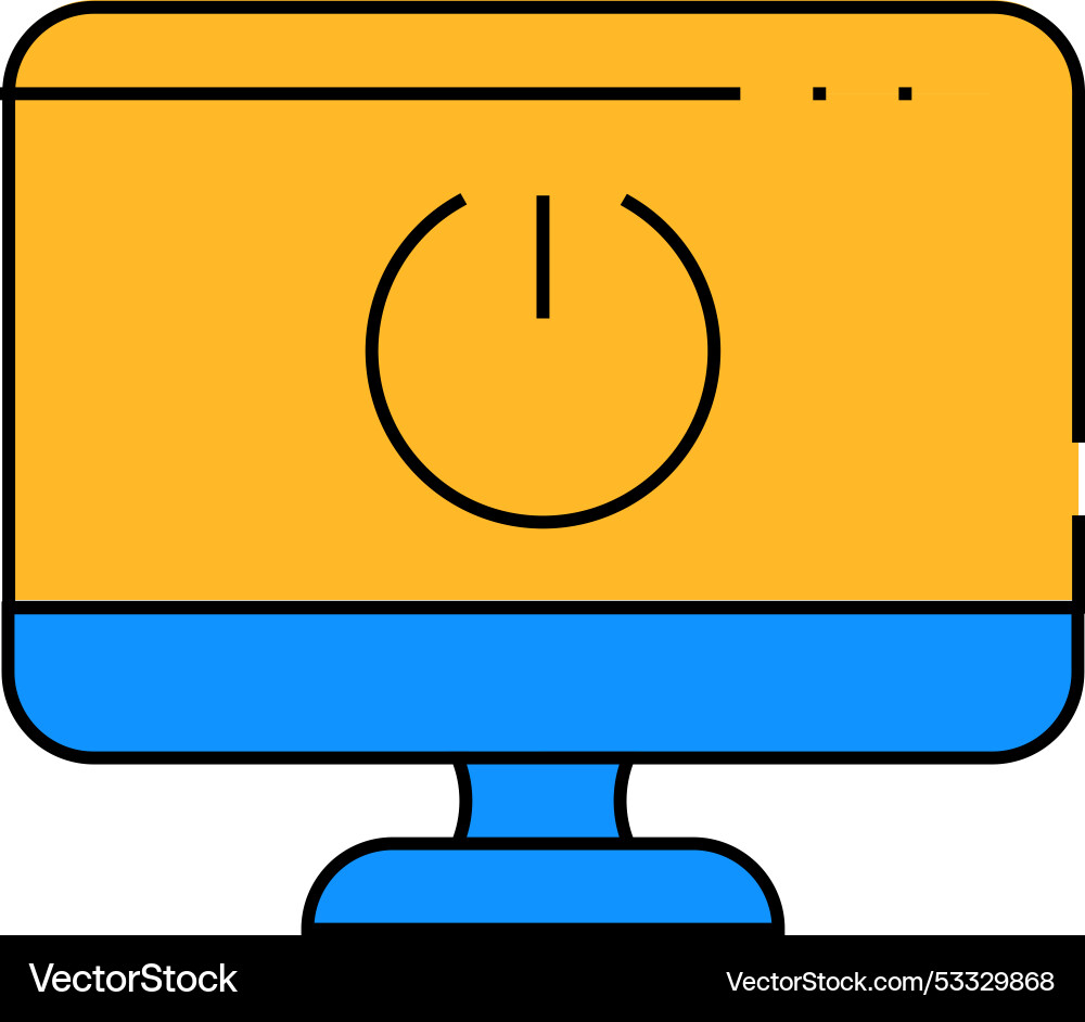On and off operating system icon color vector image