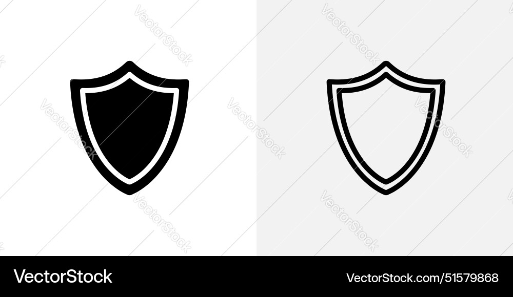Shield icon set Royalty Free Vector Image - VectorStock