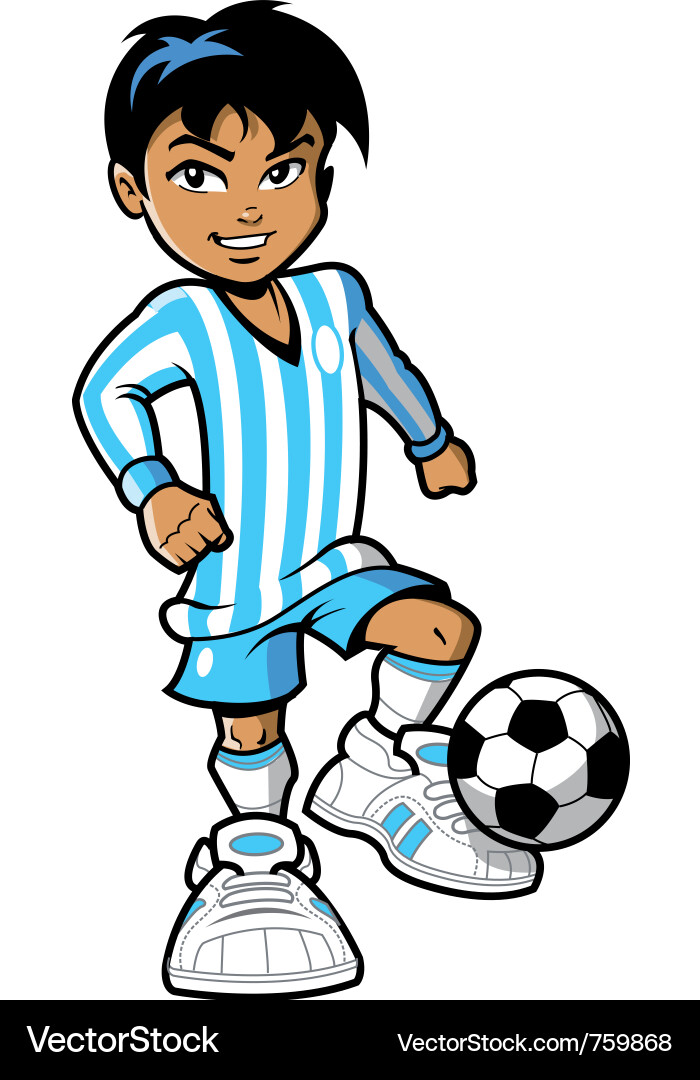 Young Soccer Player Cartoon vector image