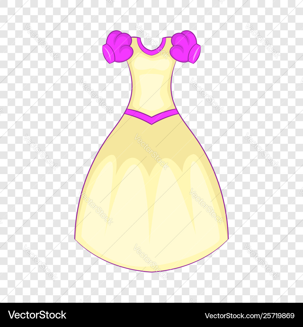 Cinderella dress icon cartoon style Cinderella dress icon cartoon style vector image