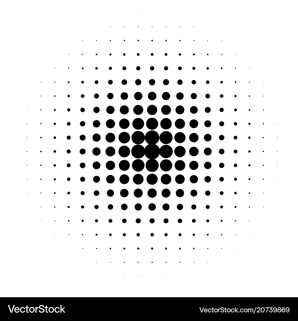 Circle in halftone dot pattern Circle in halftone dot pattern vector image