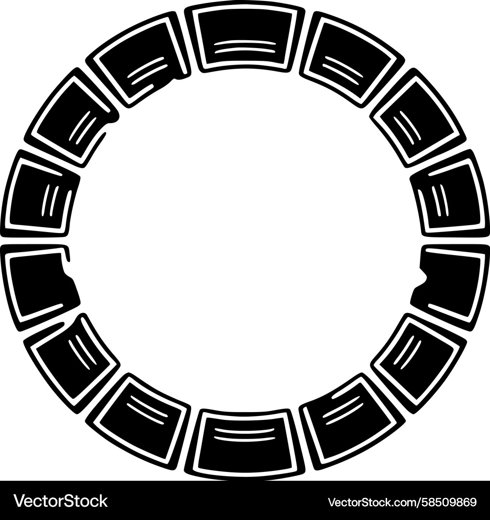 Circular Keyboard Pattern Vector Image