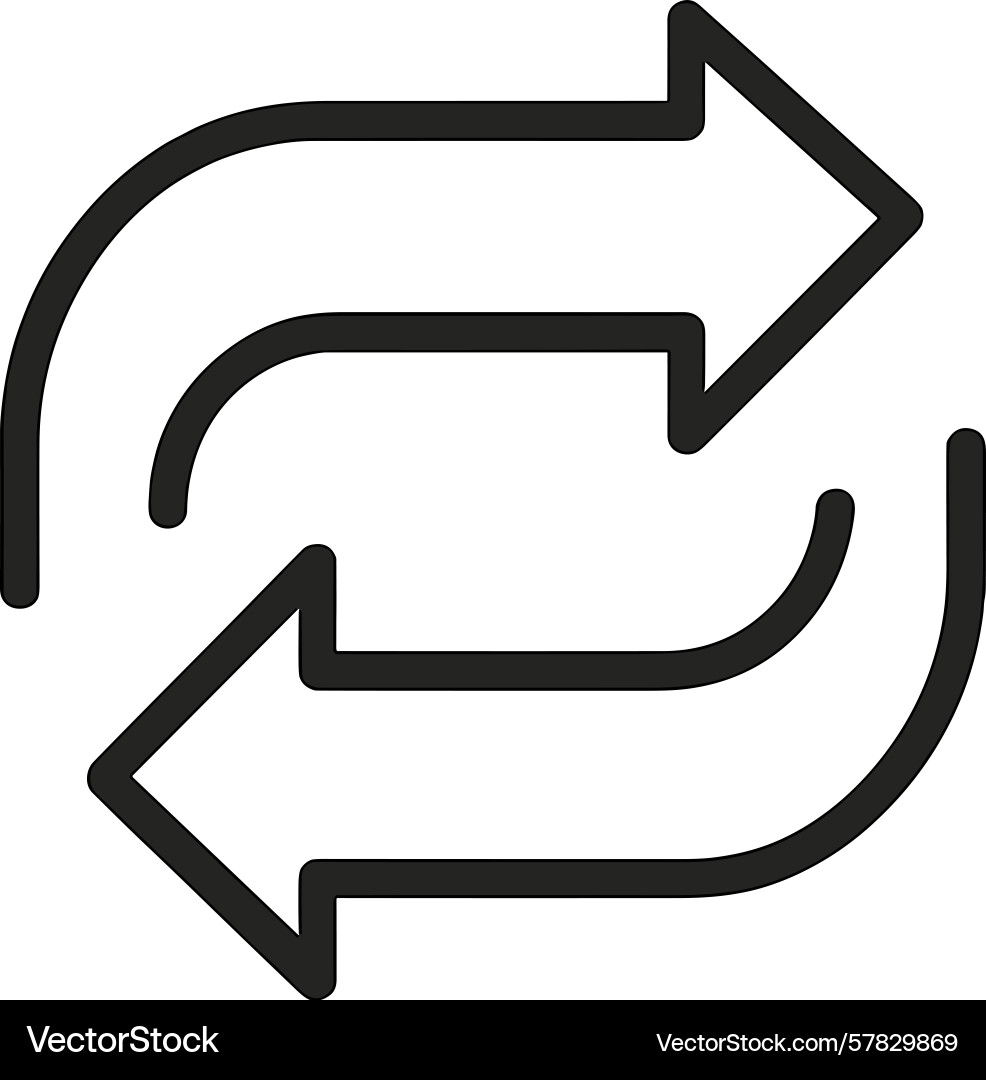 Dynamic arrows a cycle or exchange Vector Image