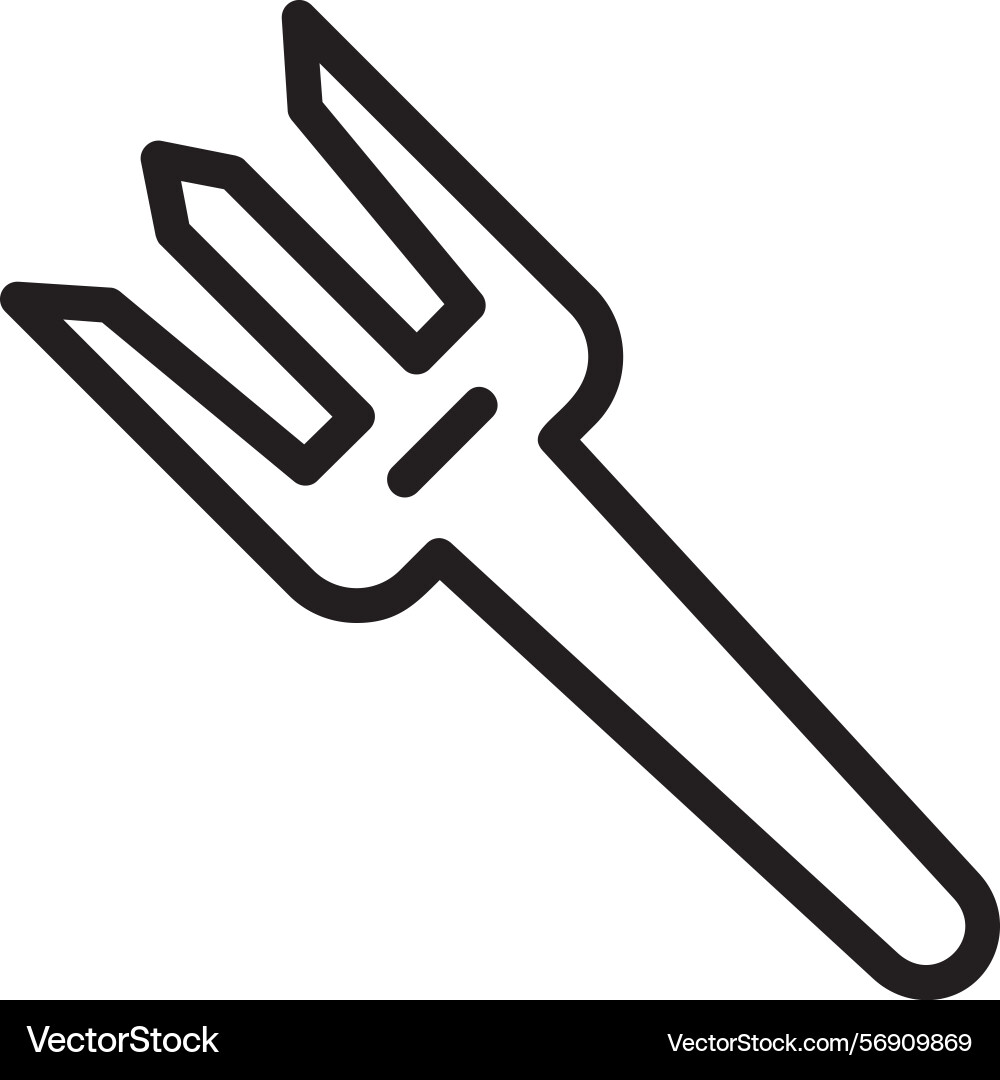 Fork linear style icon design Vector Image