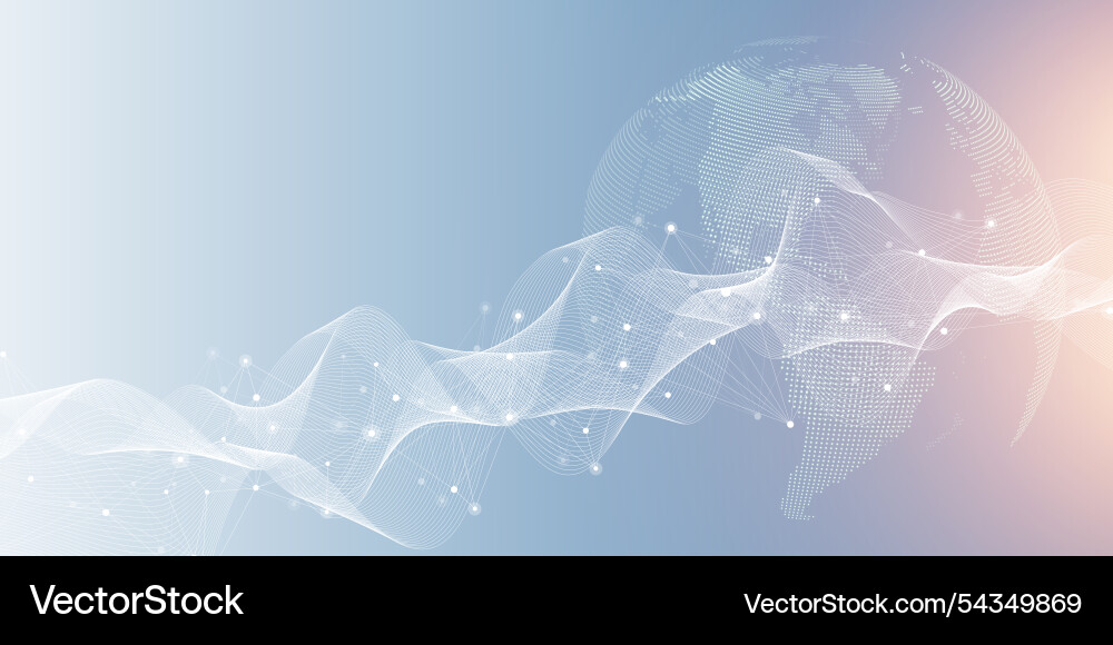 Global network connection banner design template Global network connection banner design template Vector Image