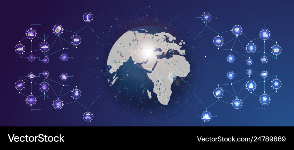 IoT Network Connectivity vector image