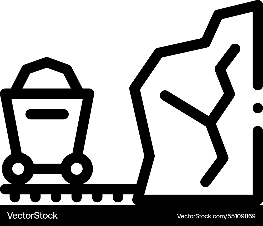 Miner icon thin linear style design isolated Miner icon thin linear style design isolated Vector Image