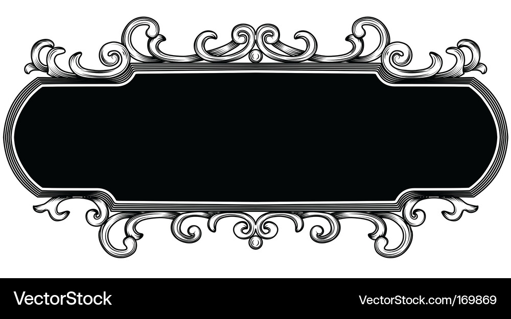 Ornate Scroll Frame Vector Image