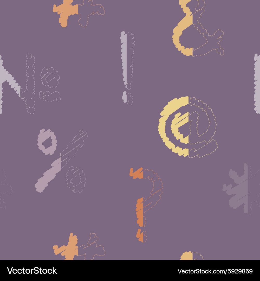 Seamless background with punctuation marks Vector Image