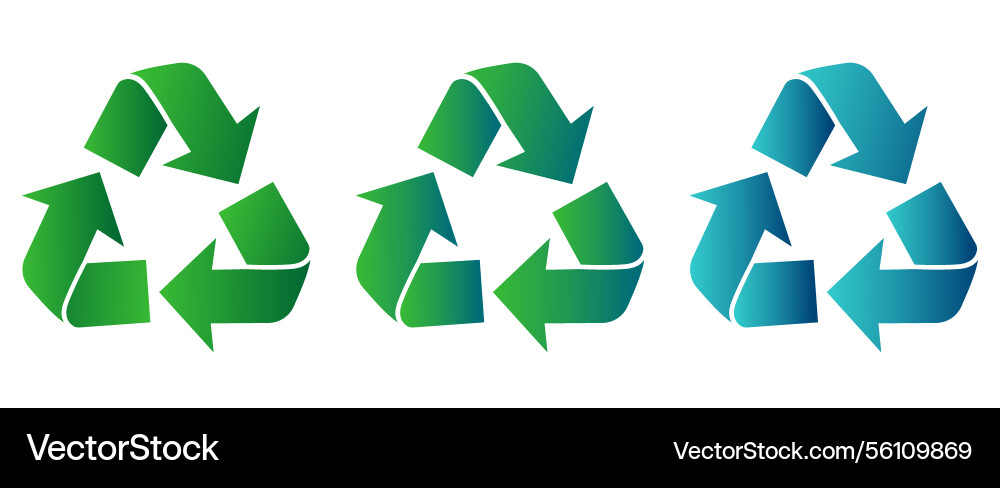 Symbol production set gradient triangle Vector Image