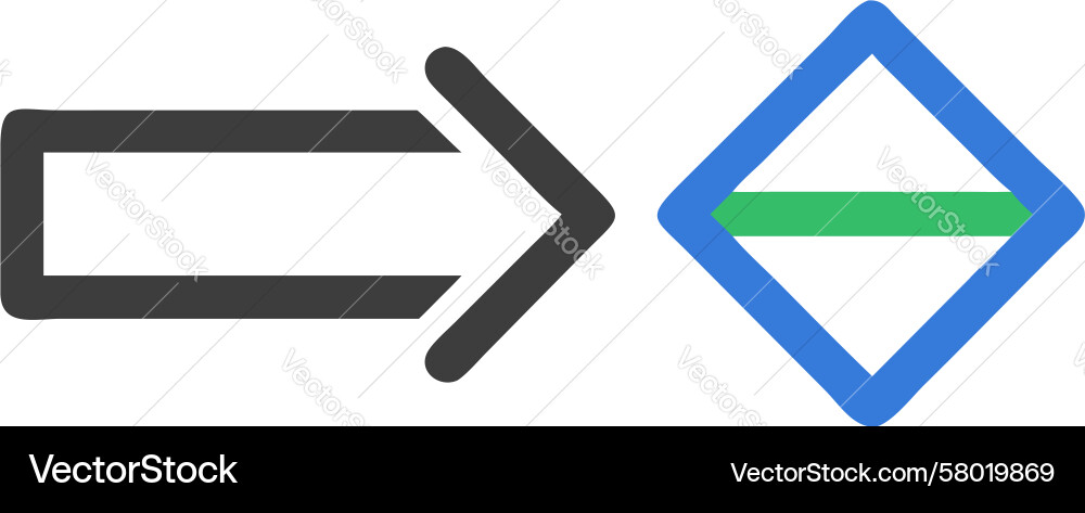 Workflow Decision Point with Arrow Vector Image