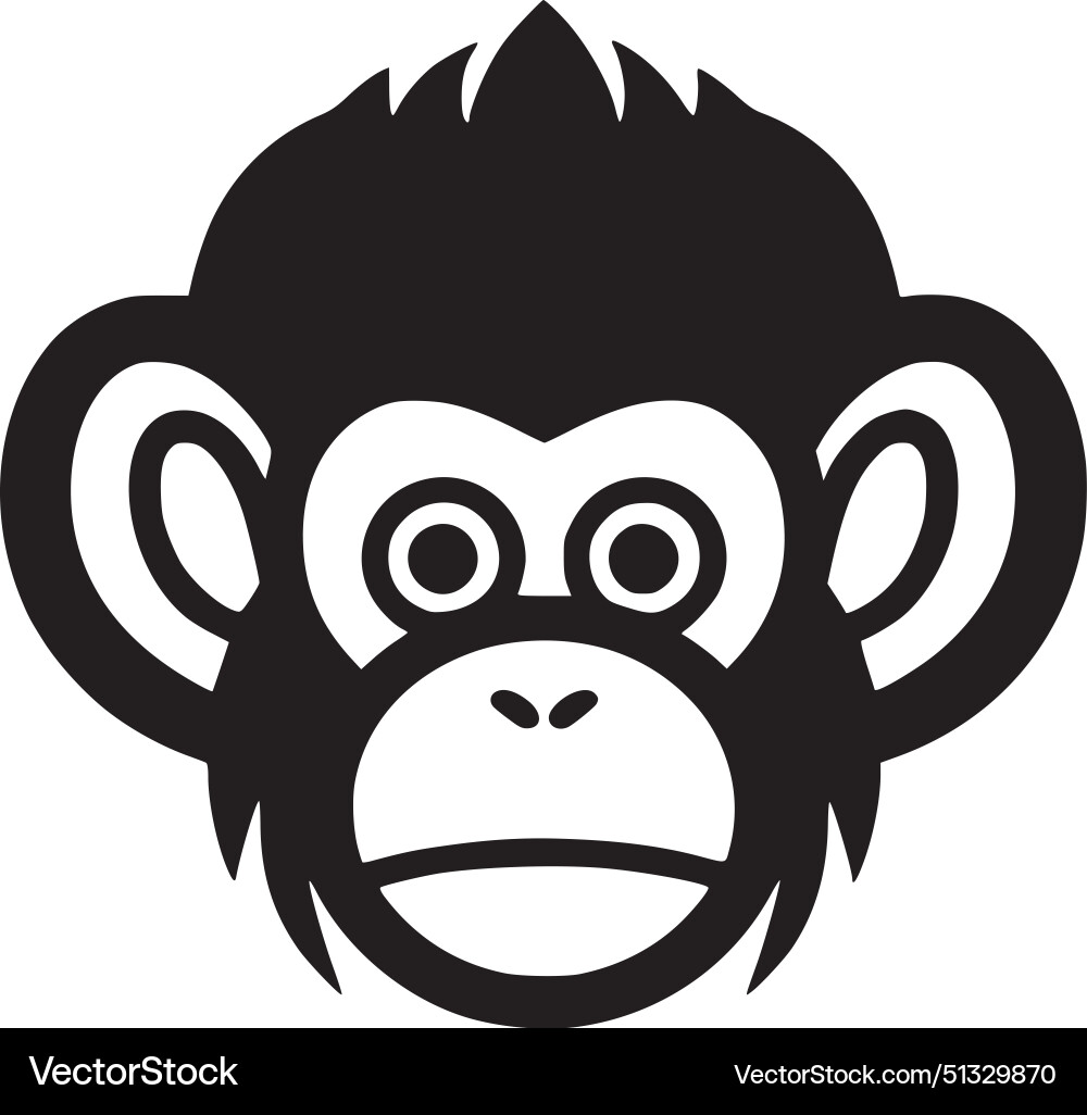 Affe - minimalistisches und flaches Logo Affe - minimalistisches und flaches Logo vektorbild