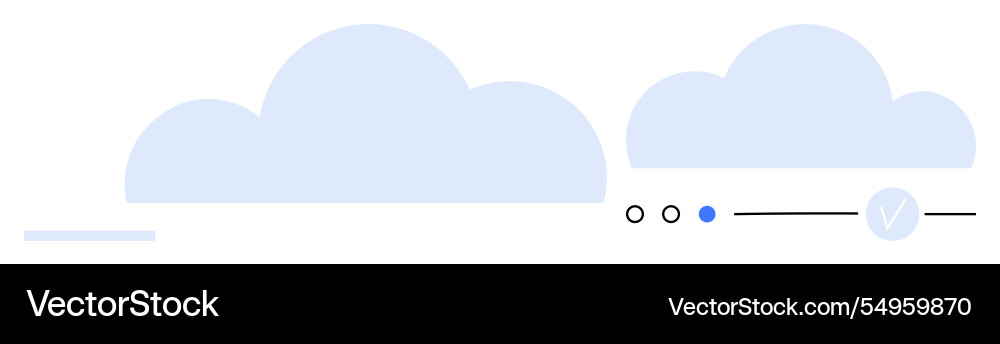 Cloud storage progress bar with loading indicator Cloud storage progress bar with loading indicator Vector Image