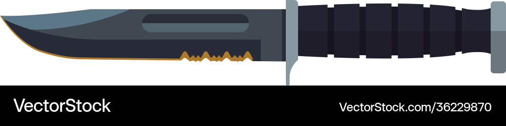Combat Knife - Modern Military Style Vector Image