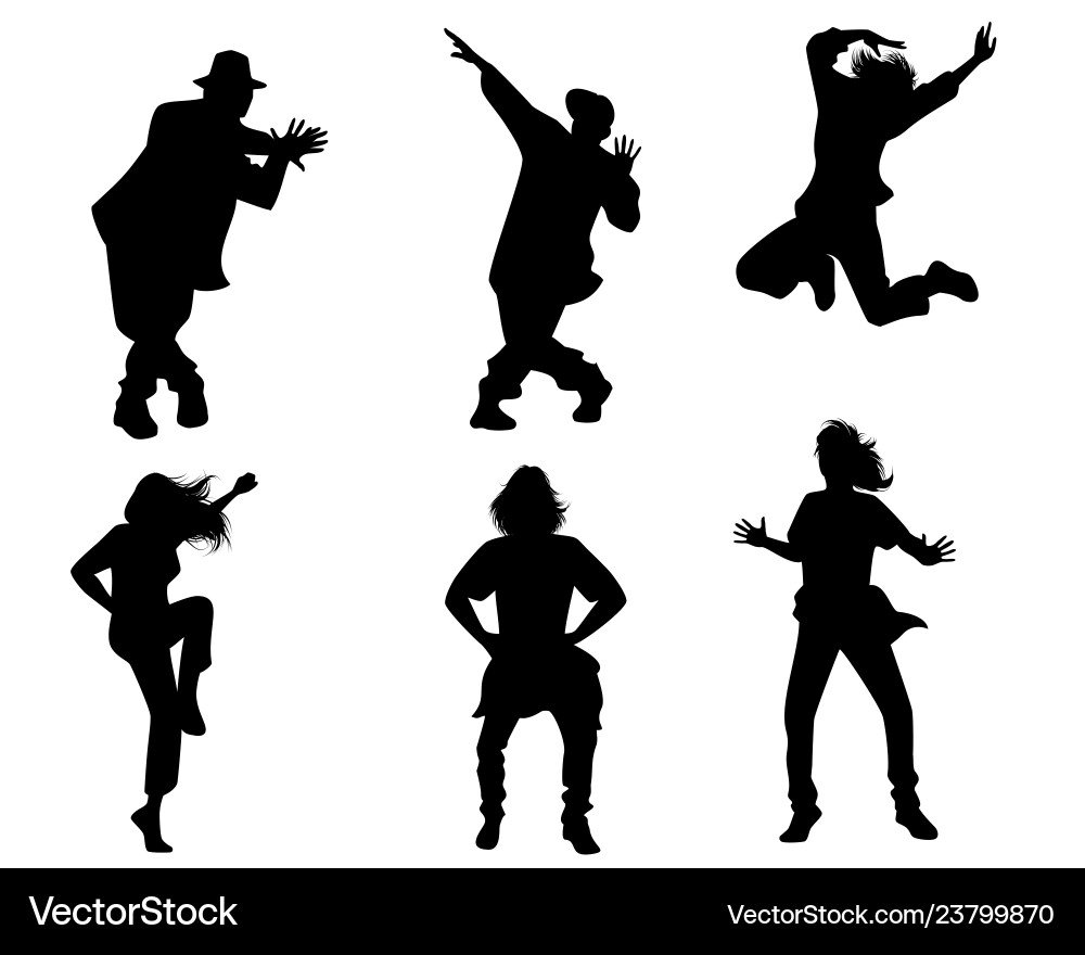 Dancing Silhouettes Vector Image
