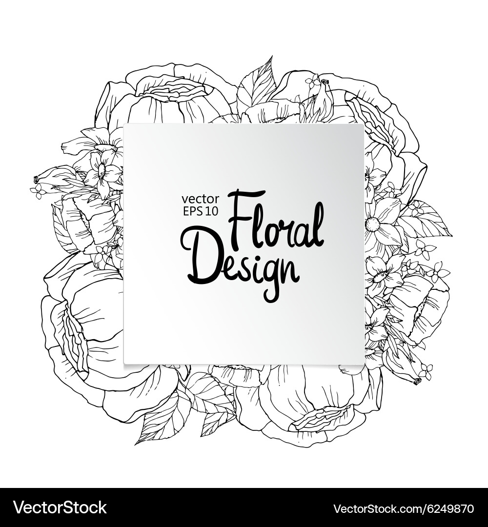 Floral border Vector Image