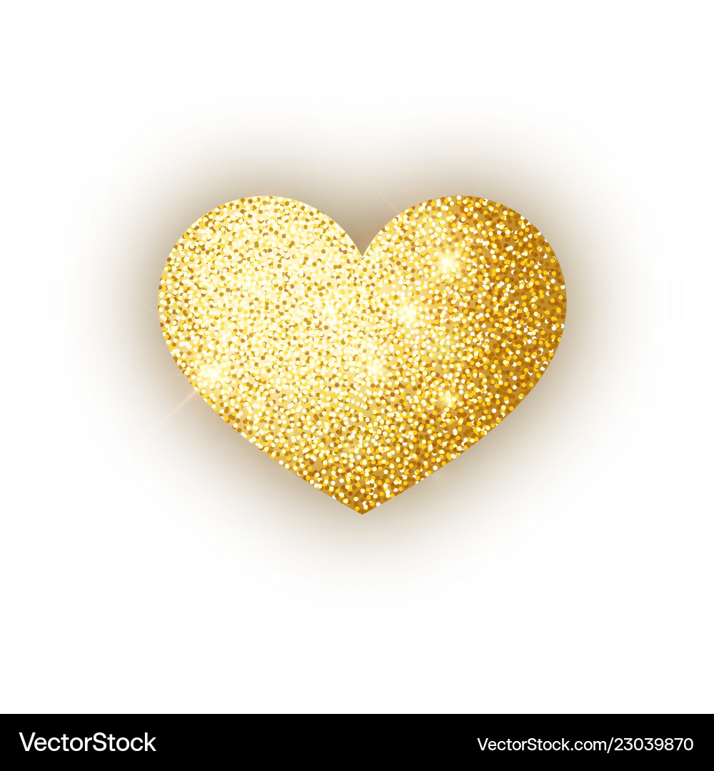 Herz golden Glitzer isoliert auf weißem Hintergrund Herz golden Glitzer isoliert auf weißem Hintergrund vektorbild