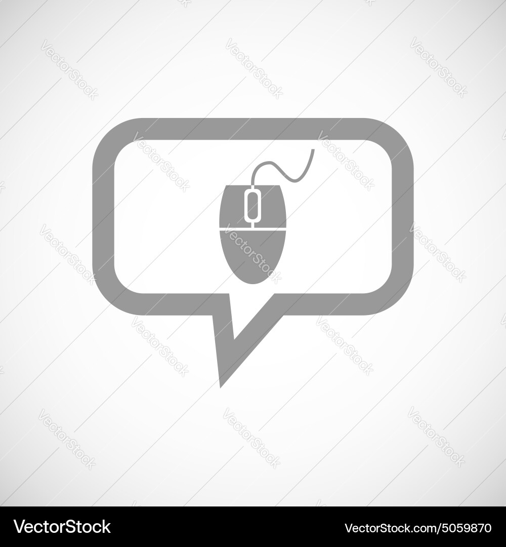 Mouse controller grey message icon Vector Image