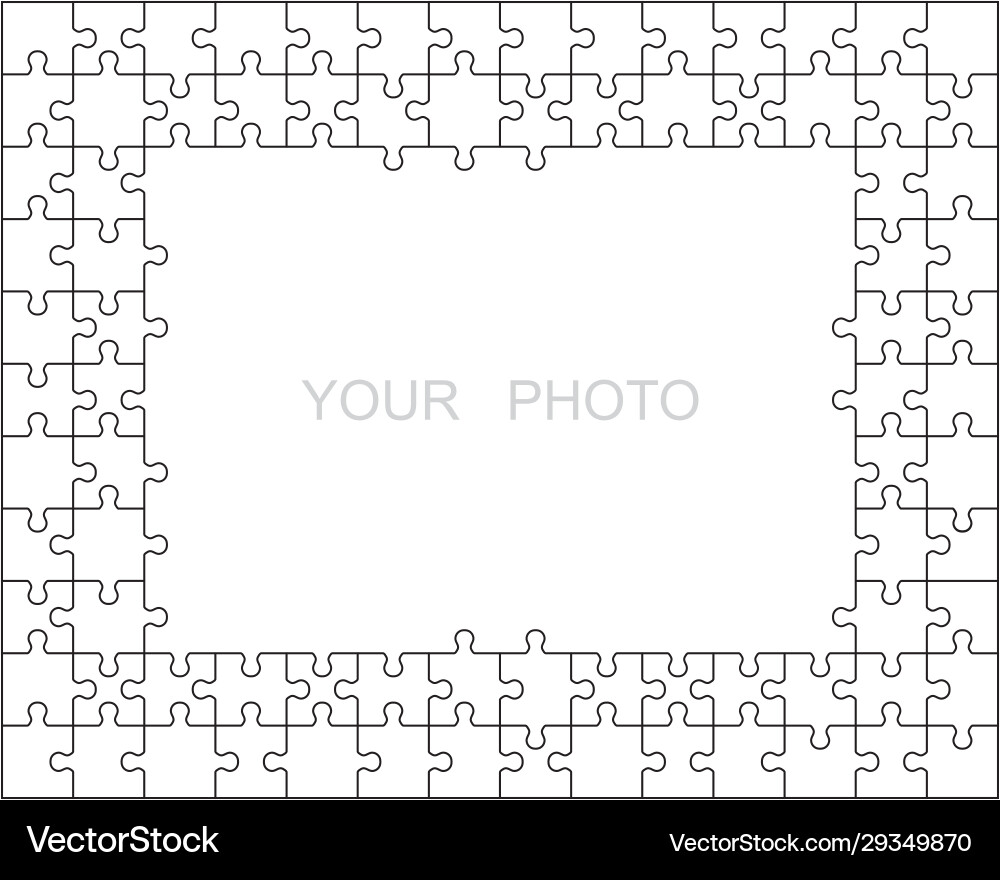 Puzzle frame or border – Royalty-Free Vector | VectorStock, image size:1000x880