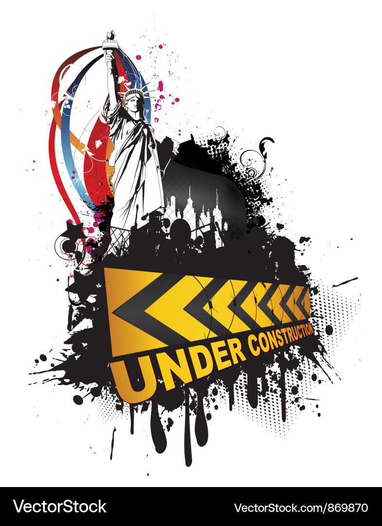 Under construction sign vector image