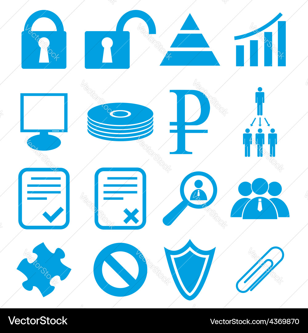 Webdesign symbols set Vector Image